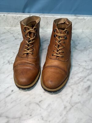 Vintage FAYVA Leather Boots Mens US 10 Shoe Brown made in  display picture 2