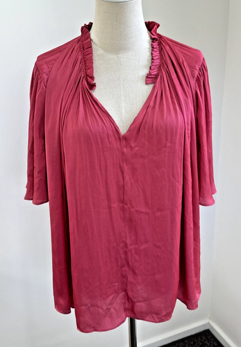 Country Road - Size 12 - Watermelon Red - Flowing Top - Preowned VGC