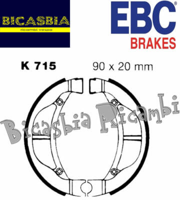 9648 - Paar Bremsbacken EBC Kawasaki KX 60 80 110 - Suzuki RM 60 K3