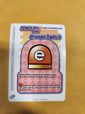 Super Mario Advance 4 POWER UP CARD ORANGE SWITCH