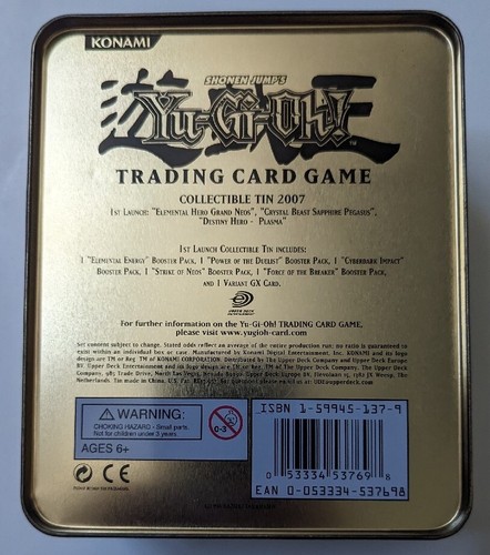 Yu-Gi-Oh! Elemental Hero Grand Neos Collectible Tin, No Cards, W/ Plastic Insert - Picture 2 of 3
