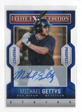 2014 Elite Extra Edition Status Blue Die-Cut Signatures /50 Michael Gettys Auto