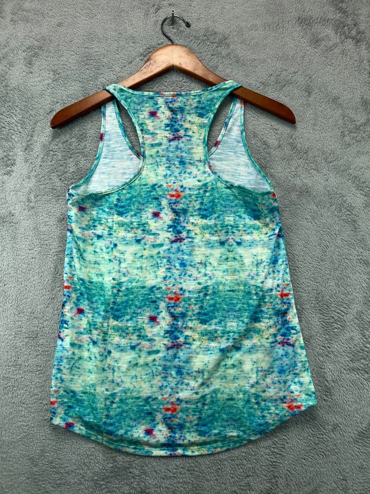 Camiseta sin mangas Converse All Star para mujer pequeña azul acuarela manga trasera deportiva Foto 4 de 4