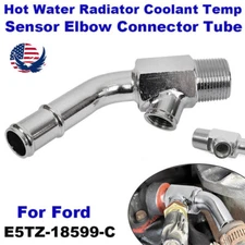 Hotwater Radiator Coolant Temp Sensor Elbow Connector Tube For Ford E5TZ18599C