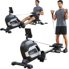 Pooboo Indoor Folding Exercise Rowing Machine with 16 Level Magnetic Resistance 