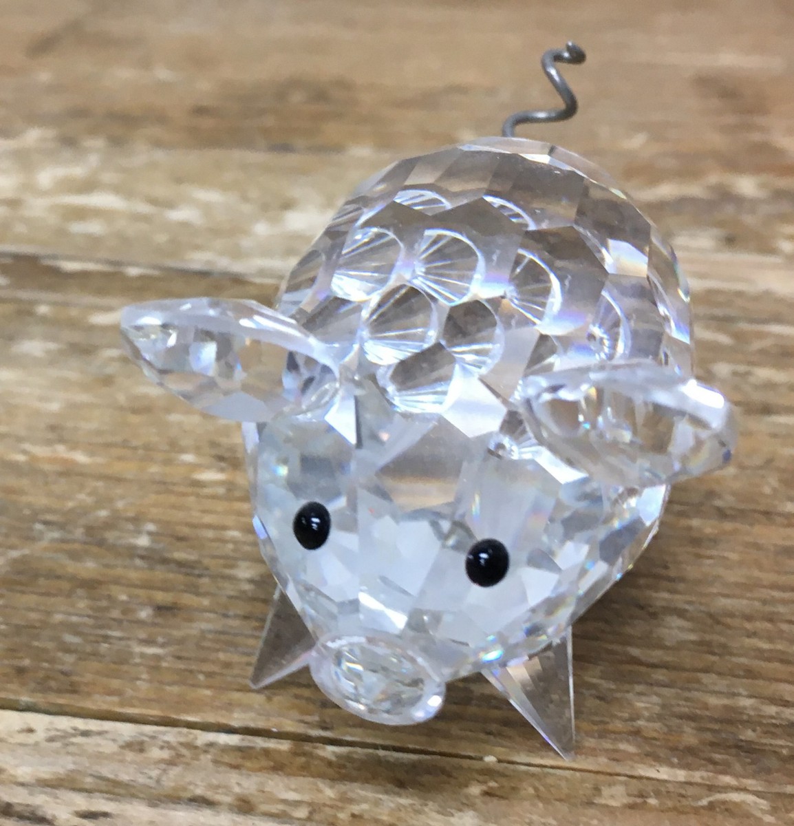 Swarovski Pig Lead Crystal Signed S Variation 2 Med Faceted