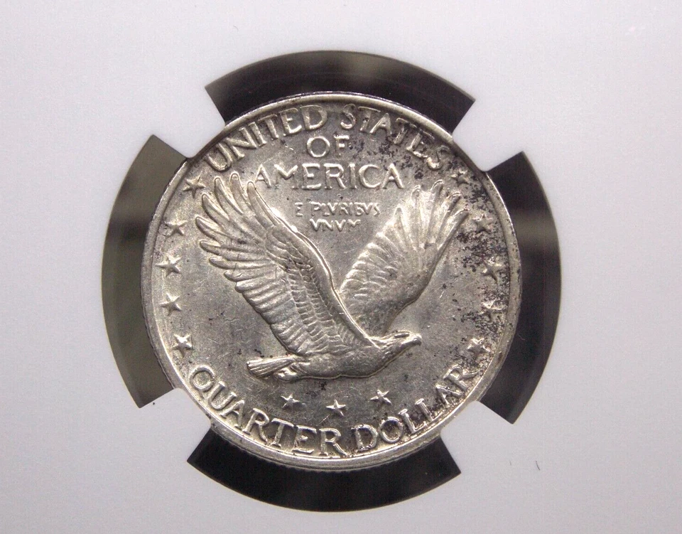 1920 "P" Standing Liberty Quarter SLQ 25c NGC MS61 FH #002 *FULL HEAD* Unc ECC&C - Image 2 of 4