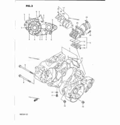 セット専用 NEW! SUZUKI ENGINE CRANKCASE COVER GASKET OEM # 11481-28C00 for