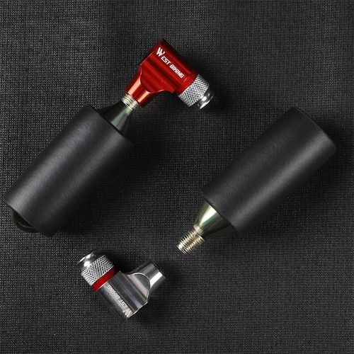 WestBiking Bicycle Tire Pump Mini Portable CO2 Inflator Tyre Inflator Ball Valve - Picture 7 of 15