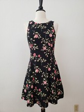 Anthropologie Dress New Size Small Black Floral Scoop Neck Boho Garden Wedding