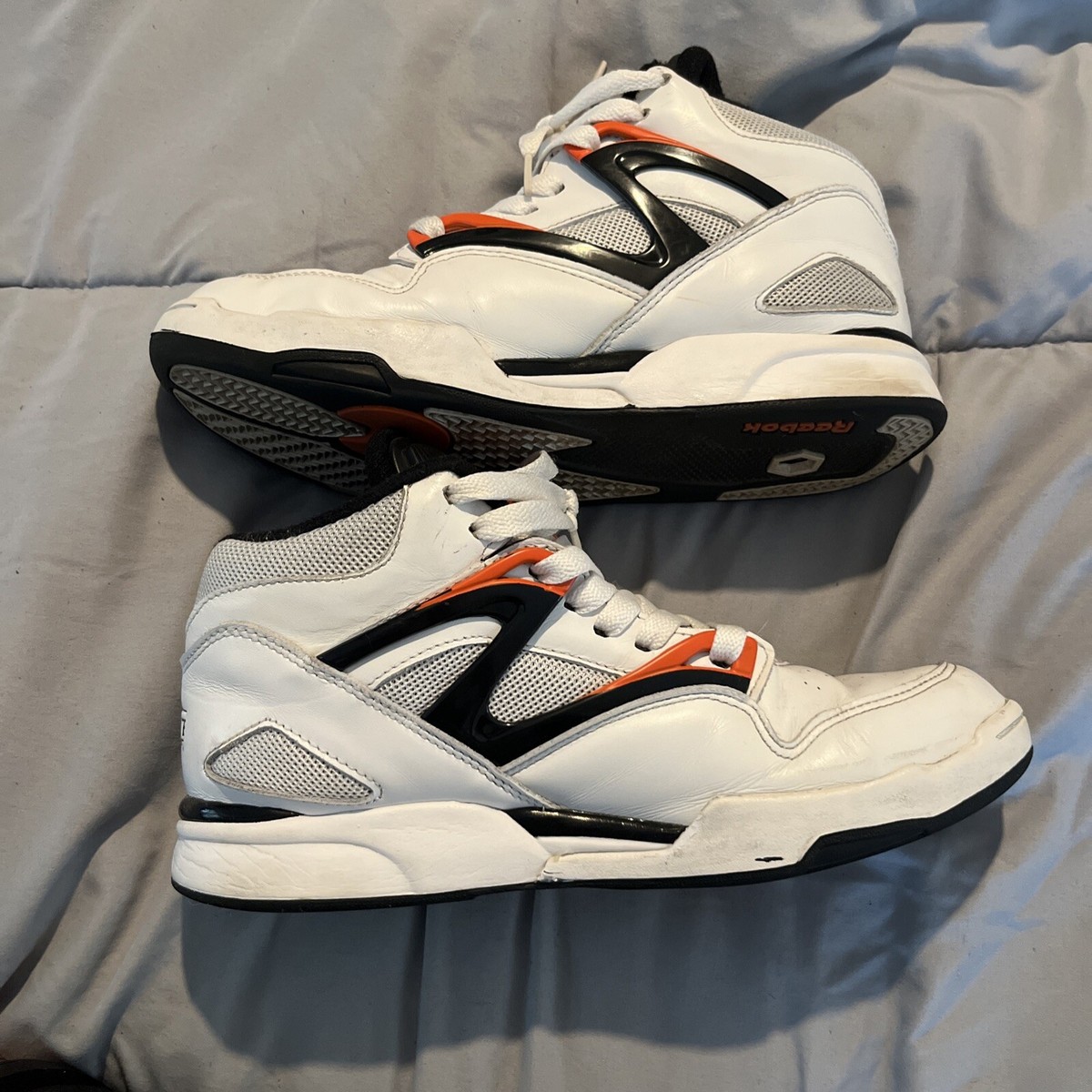 Size 9 - Reebok Pump Omni Zone 2 Footwear White Black Orange | eBay
