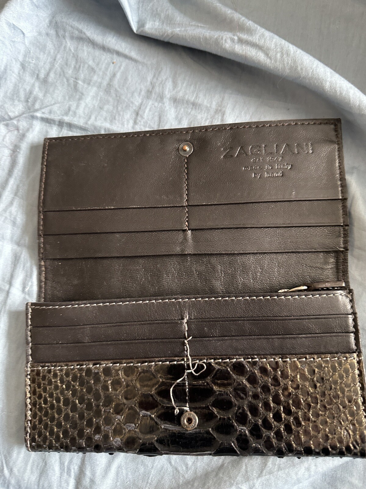 Zagliani Black Python Wallet - image 6