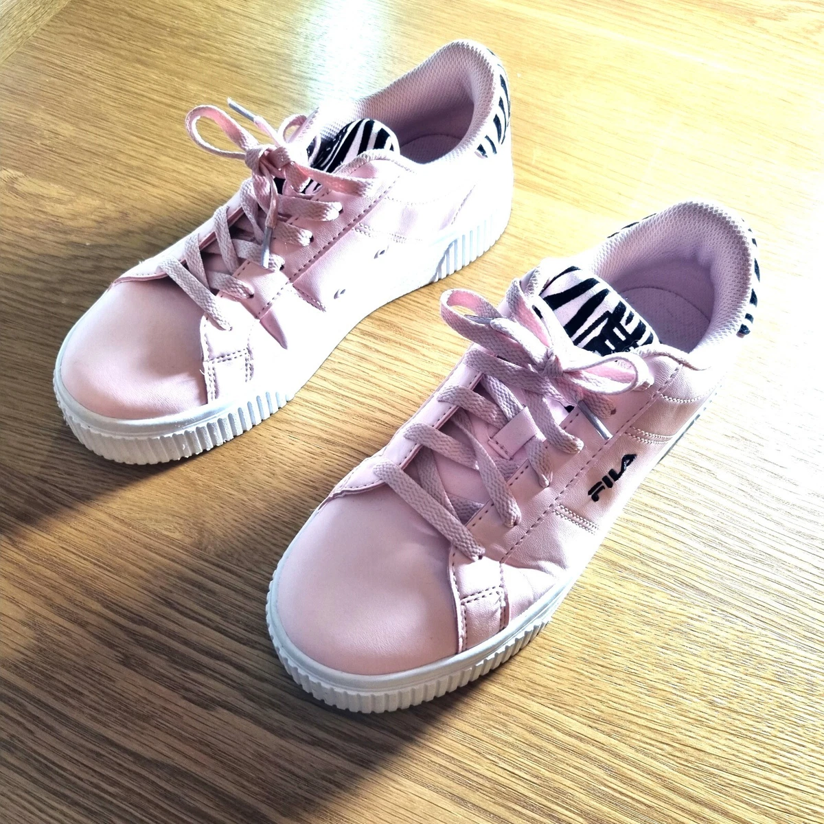 Chaussures la mode d contract es femmes filles Fila rose avec talons et langue