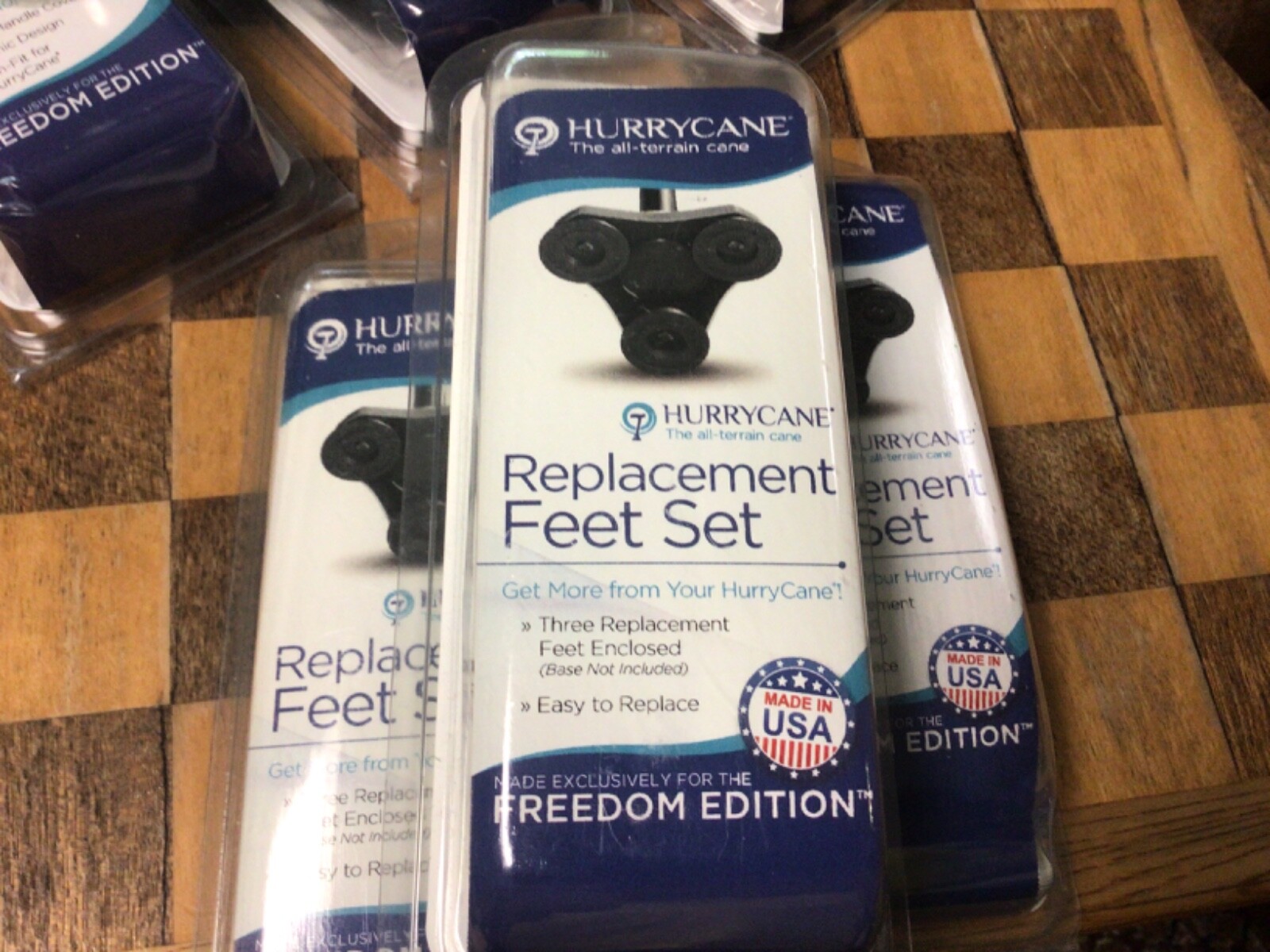 Nip New HurryCane Replacement Rubber Feet Set 3Pack AllTerrain Cane