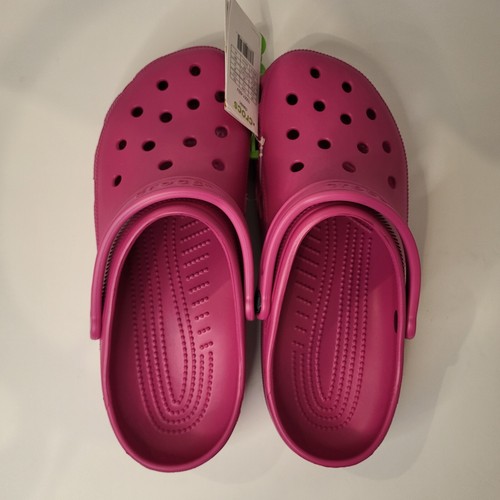 Sandali zoccoli classici da uomo Crocs 10001-6SV rosa fucsia divertenti taglia 12 slip on - Foto 6 di 8