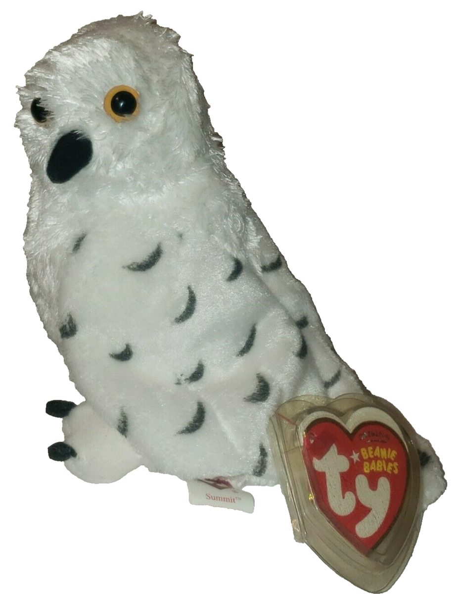 Ty Beanie Baby SUMMIT the Snowy Owl (6 Inch) NEW MWMTs Plush