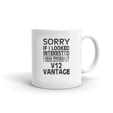 Thinking About Driving My V12 Vantage Tea Coffee Ceramic Mug Office Work Cup 
