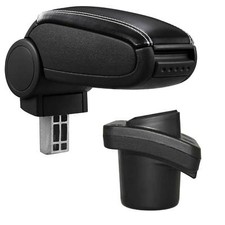 Armlehne Mittelarmlehne MAL KOMPLETT SET Leder Schwarz Weiß für Citroen C2 03-09