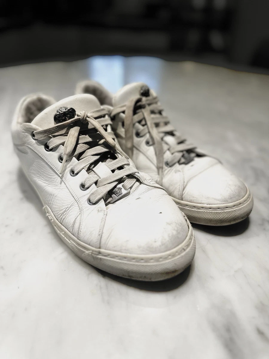Zapatillas Versace Top Bajo Emblema Medusa para Hombre Cuero Genuino - Para Restaurar/Abatir