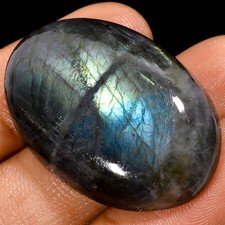 Natural Labradorite Oval Shape Cabochon Loose Gemstone 50.5 Ct 34X22X8mm A-21577