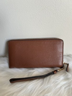 Coach 76517 Accordion Zip Wallet Pebble Leather Dusty Lavender for