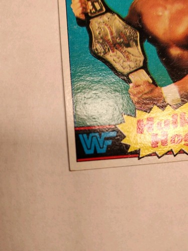 1985 Topps Hulk Hogan WWF Pro Wrestling Stars #16 Rookie RC Card sfondo blu - Foto 3 di 6