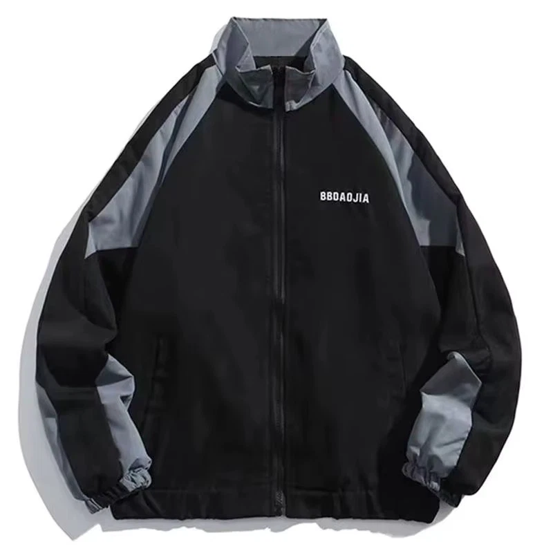 Colorblock Zip Up Windbreaker Varsity Jacket