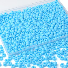 Lake Blue Pony Beads 9mm Blue Pony Bead for Bracelets Hair Beads Bulk for Braids