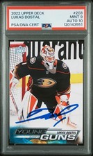 Lukas Dostal Signed 2022-23 Upper Deck Young Guns #203 PSA 9/10 Anaheim Ducks