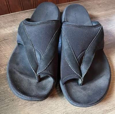 Merrell Terran Post II Womens Sz 10 Black Flip Flop Sandals
