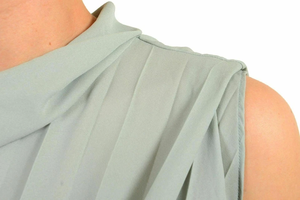 Maison Margiela 1 Aqua Green Sleeveless Women's Sheath Dress US S IT 40 - Image 4 of 4