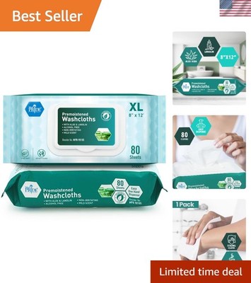Convenient Pack of 80 XL Premoistened Wipes - Ideal for Adult Incontinence Care