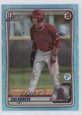2020 Bowman Draft 1st Edition Sky Blue Foil David Calabrese #BD-103 15ae