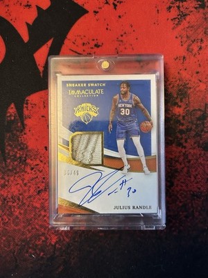 Julius Randle 2020-21 Immaculate Sneaker Swatch Game Used Auto #/49 Sealed
