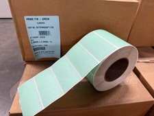 4x2 Green Thermal Transfer Labels 11,500 4 Rolls 70P-BTM4020AP-LTGN