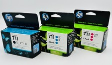 Genuine HP 711 DesignJet Ink Cartridges | Black, Cyan 3PK, Magenta 3PK -Exp 2026