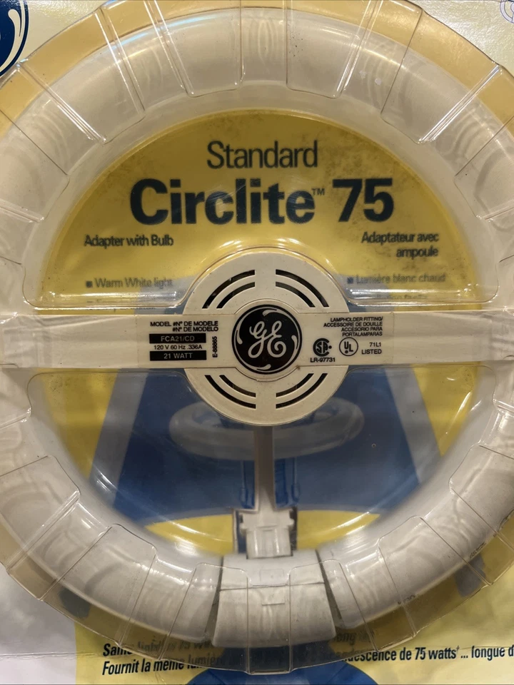 GE CIRCLITE SET BULB & ADAPT 21 Watt, Same Light As 75 Watt SOFT WHITE 8" DIA - Image 2 of 4