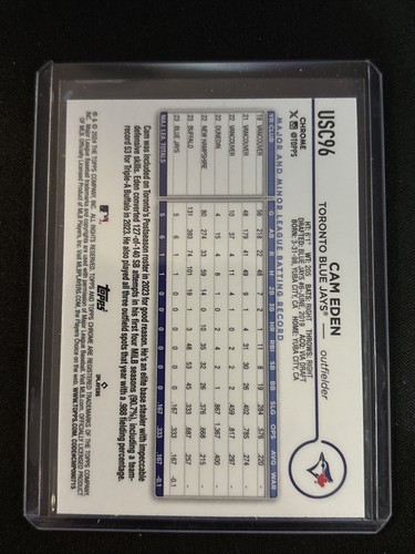 🔥Cam Eden 2024 Topps actualización cromada #USC96 refractor de lámpara de lava azul 083/175 - Imagen 2 de 3