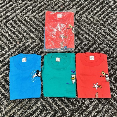 VTG 90's Disney Mickey/Daffy/Goofy 3 pack of pocket shirts xl new DEADSTOCK 
