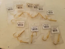 (13) EAGLE CLAW ORIGINAL GOLD-PLATED FISH HOOK HAT PIN/MONEY CLIP BRAND-NEW