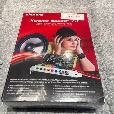 Diamond Xtreme Sound 7.1 Bit Sound Card Enhanced Audio Games Music NEW