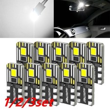 12set 12v T10 194 168 W5w Led License Plate Light White Canbus Wedge Light Bulb