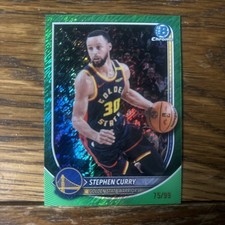 2026 Bowman Basketball Chrome Steph Curry Green Shimmer  75/99