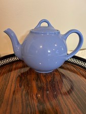 Vintage Hall China Cadet Blue Liptons Tea Teapot with Lid