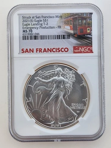 2021-(S) T-2 Eagle, Emergency Production, NGC MS70 FR