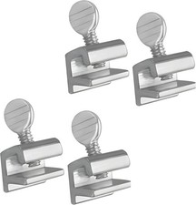 4Pack Sliding Window Locks Adjustable Aluminum No Drill Security Locks New