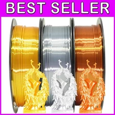 Silk Gold Silver Copper PLA Filament Bundle - 3 Spools
