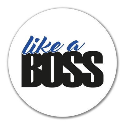 Aufkleber like a Boss Spruch 10cm Sticker like a Boss Geschenkidee Präsent Mitbr