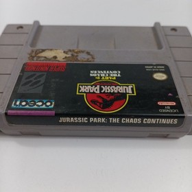 SNES Jurassic Park Part 2 (Super NES) Video Game - Authentic - Tested Working