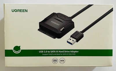 UGREEN USB 3.0 to SATA III HDD Adapter (in original box, EU plug)